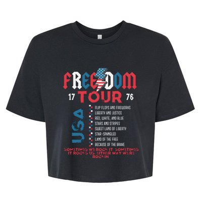 Freedom 1776 Sometime We Rock It Bella+Canvas Jersey Crop Tee