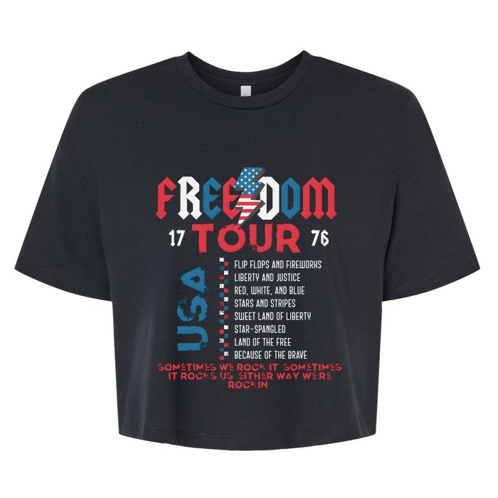 Freedom 1776 Sometime We Rock It Bella+Canvas Jersey Crop Tee