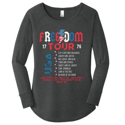 Freedom 1776 Sometime We Rock It Women's Perfect Tri Tunic Long Sleeve Shirt