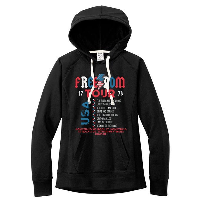 Freedom 1776 Sometime We Rock It Women's Fleece Hoodie