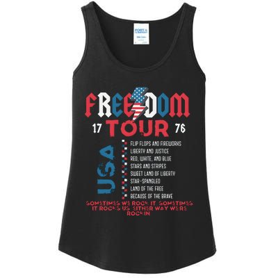 Freedom 1776 Sometime We Rock It Ladies Essential Tank