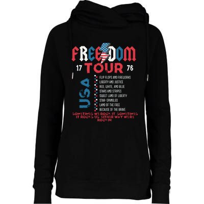 Freedom 1776 Sometime We Rock It Womens Funnel Neck Pullover Hood