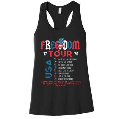 Freedom 1776 Sometime We Rock It Women's Racerback Tank