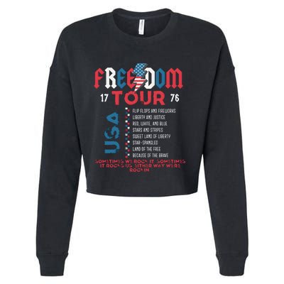 Freedom 1776 Sometime We Rock It Cropped Pullover Crew