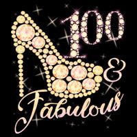 Fabulous & 100 Sparkly Heel 100th Birthday 16 in Basic Backpack