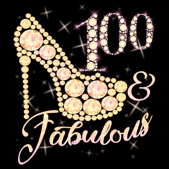 Fabulous & 100 Sparkly Heel 100th Birthday 16 in Basic Backpack