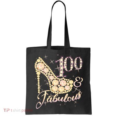 Fabulous & 100 Sparkly Heel 100th Birthday Bag