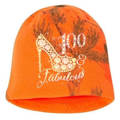 Fabulous & 100 Sparkly Heel 100th Birthday Kati - Camo Knit Beanie