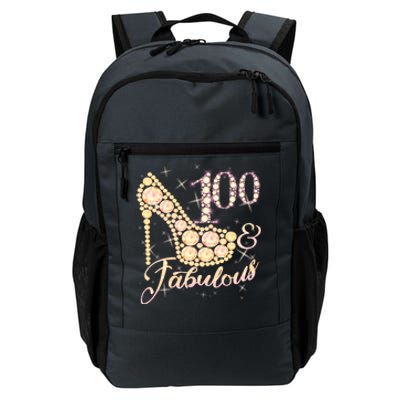 Fabulous & 100 Sparkly Heel 100th Birthday Daily Commute Backpack