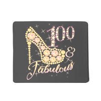 Fabulous & 100 Sparkly Heel 100th Birthday Mousepad