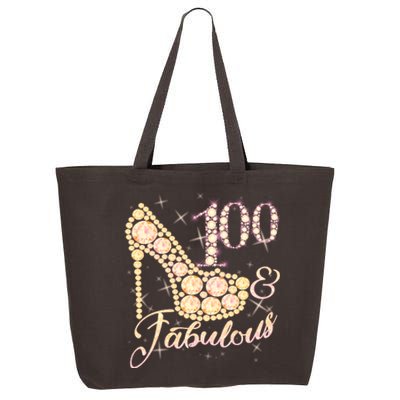 Fabulous & 100 Sparkly Heel 100th Birthday 25L Jumbo Tote