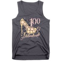 Fabulous & 100 Sparkly Heel 100th Birthday Tank Top