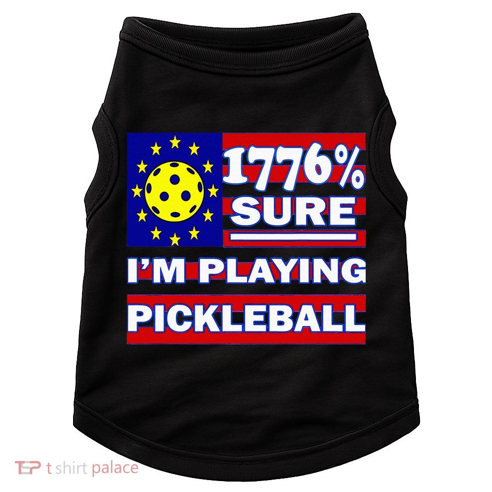 Funny 1776 Sure IM Playing Pickleball Doggie Tank