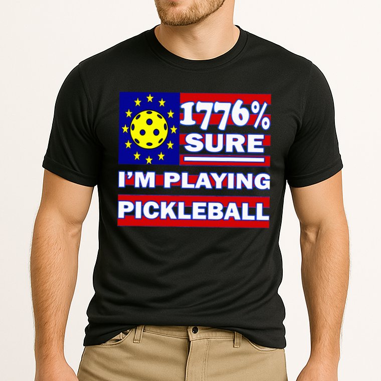 Funny 1776 Sure IM Playing Pickleball Performance Shirt