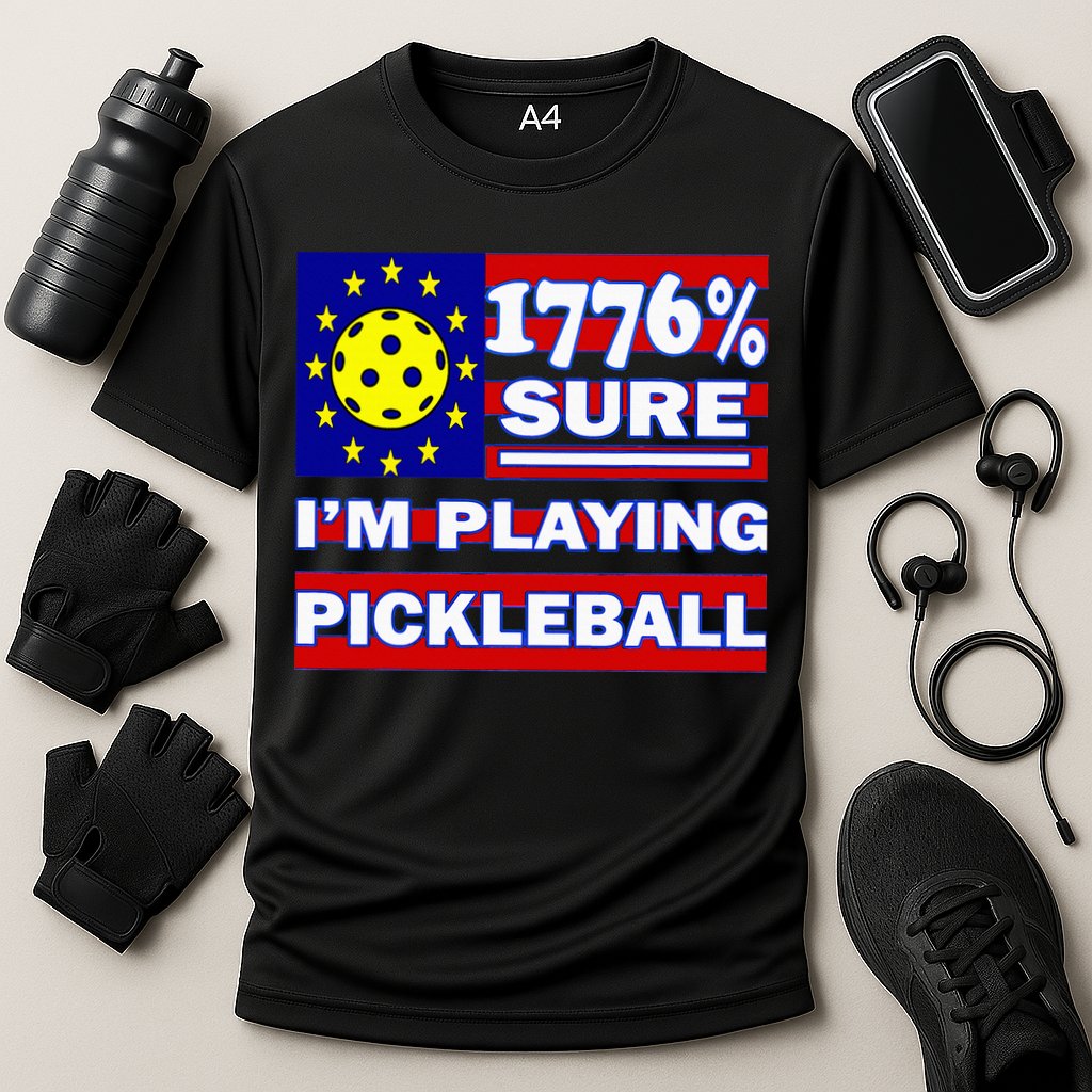 Funny 1776 Sure IM Playing Pickleball Performance Shirt