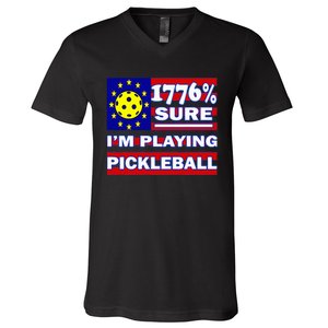 Funny 1776 Sure IM Playing Pickleball V-Neck T-Shirt