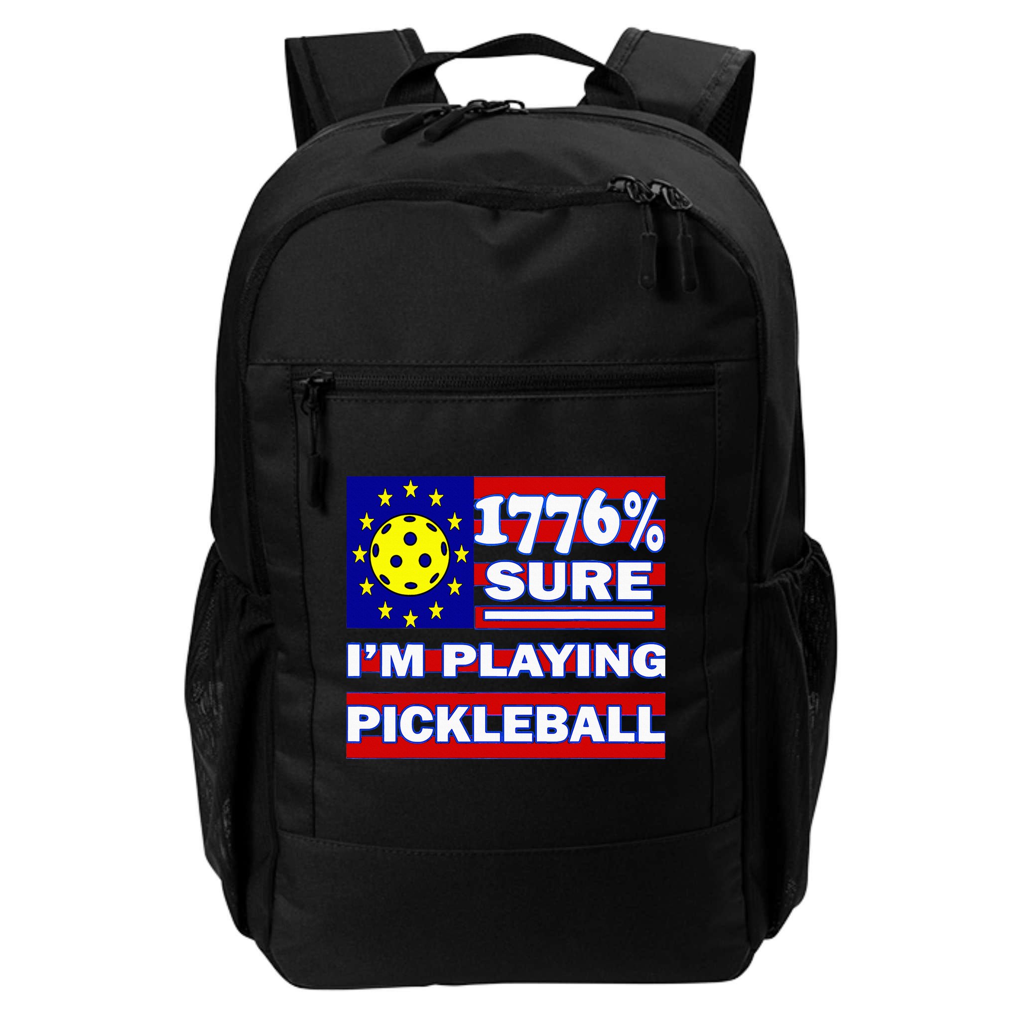 Funny 1776 Sure IM Playing Pickleball Backpack