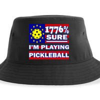 Funny 1776 Sure IM Playing Pickleball Sustainable Bucket Hat