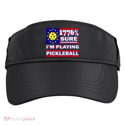 Funny 1776 Sure IM Playing Pickleball Adult Drive Performance Visor