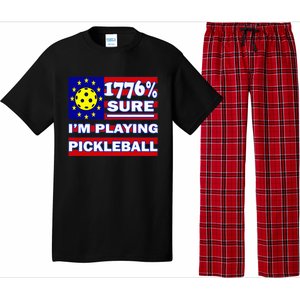 Funny 1776 Sure IM Playing Pickleball Pajama Set