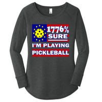 Funny 1776 Sure IM Playing Pickleball Women's Perfect Tri Tunic Long Sleeve Shirt