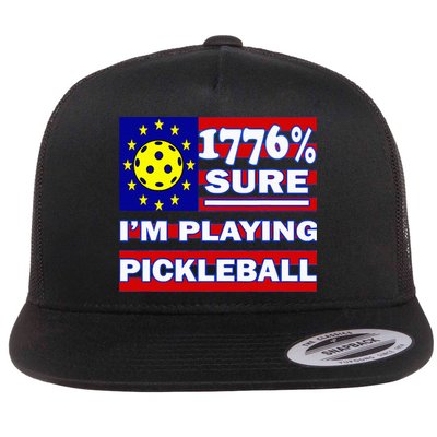 Funny 1776 Sure IM Playing Pickleball Flatbill Hat
