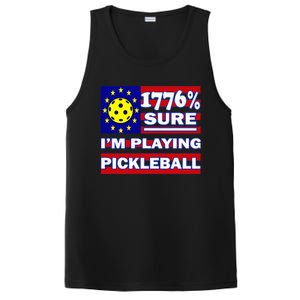 Funny 1776 Sure IM Playing Pickleball PosiCharge Competitor Tank