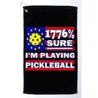 Funny 1776 Sure IM Playing Pickleball Golf Towel