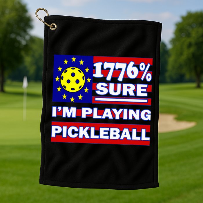 Funny 1776 Sure IM Playing Pickleball Golf Towel