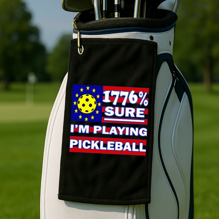 Funny 1776 Sure IM Playing Pickleball Golf Towel