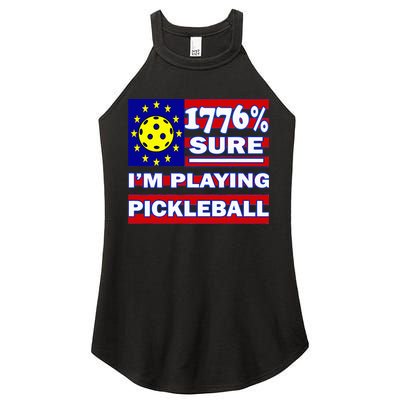 Funny 1776 Sure IM Playing Pickleball Women's Perfect Tri Rocker Tank