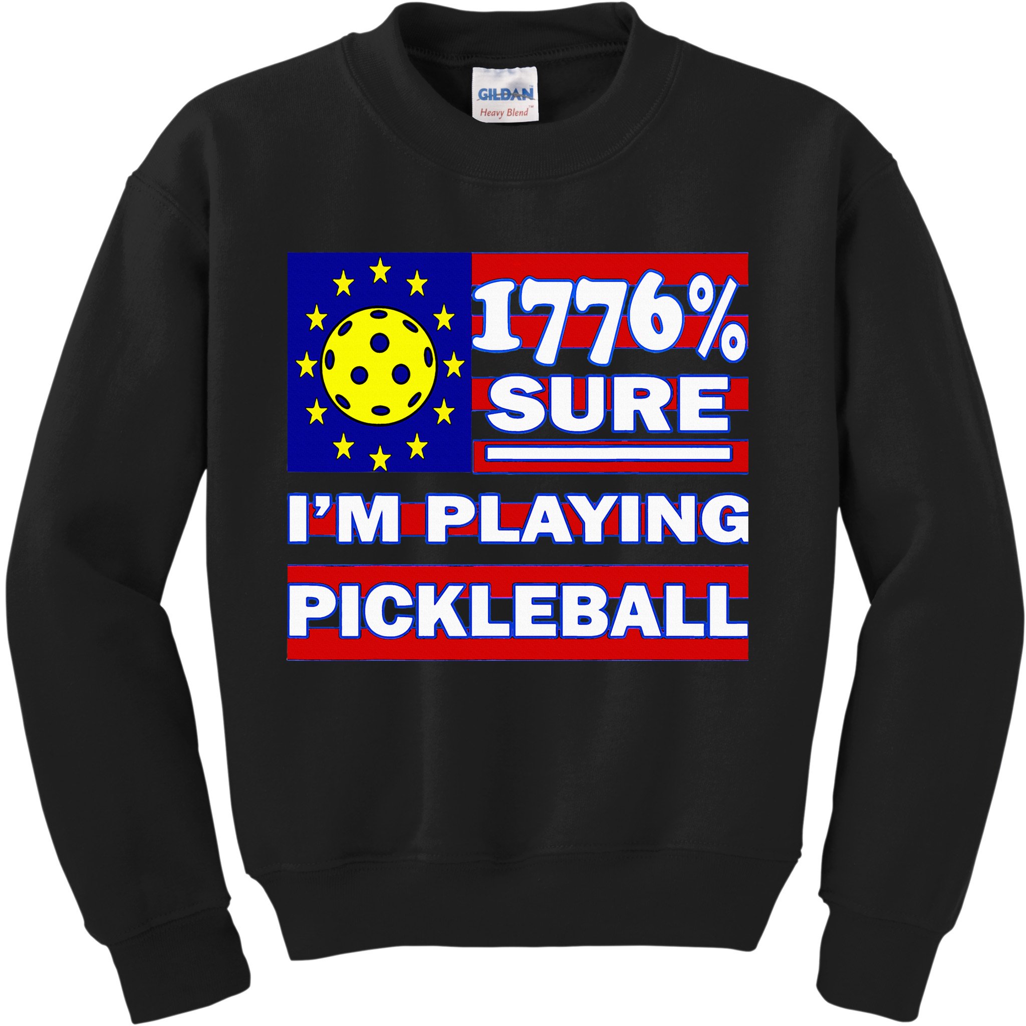 Funny 1776 Sure IM Playing Pickleball Kids Sweatshirt