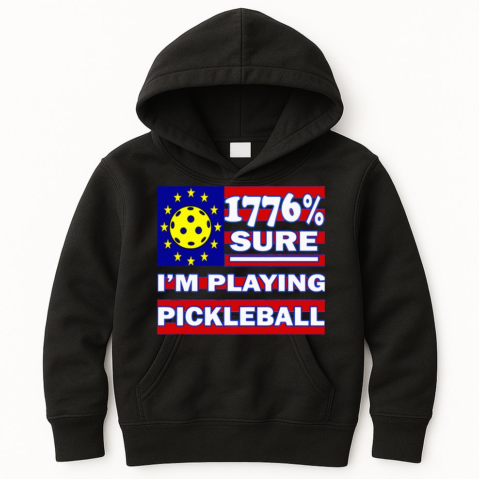 Funny 1776 Sure IM Playing Pickleball Kids Hoodie