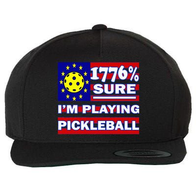 Funny 1776 Sure IM Playing Pickleball Wool Snapback Cap
