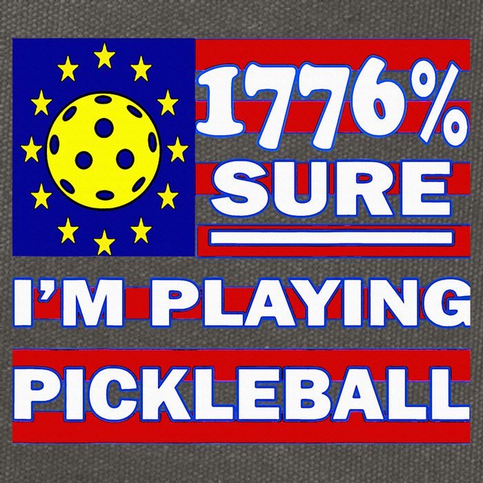 Funny 1776 Sure IM Playing Pickleball Cotton Canvas Backpack