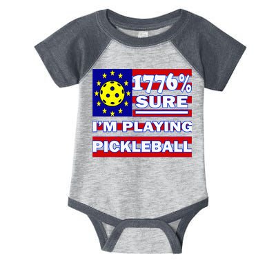Funny 1776 Sure IM Playing Pickleball Infant Baby Jersey Bodysuit