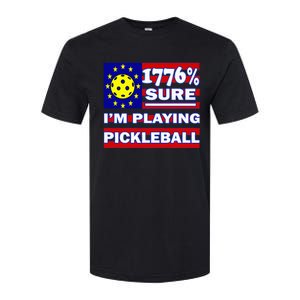 Funny 1776 Sure IM Playing Pickleball Softstyle CVC T-Shirt