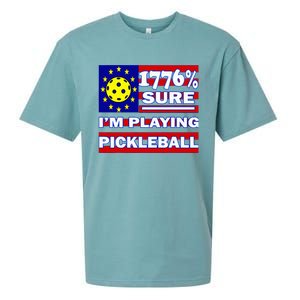 Funny 1776 Sure IM Playing Pickleball Sueded Cloud Jersey T-Shirt