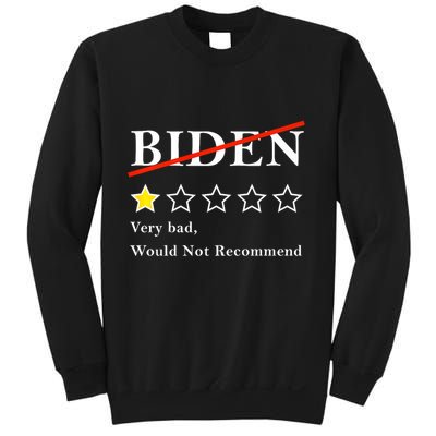 Funny 1 Star Anti Biden Very Bad Would Not Recommend Sweatshirt