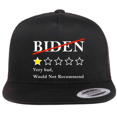 Funny 1 Star Anti Biden Very Bad Would Not Recommend Flatbill Hat