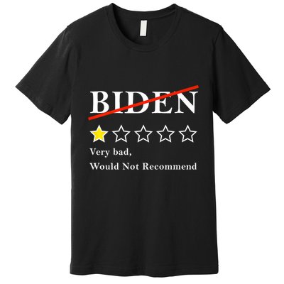 Funny 1 Star Anti Biden Very Bad Would Not Recommend Premium T-Shirt