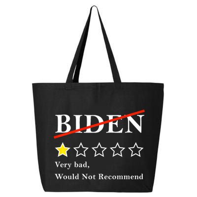 Funny 1 Star Anti Biden Very Bad Would Not Recommend 25L Jumbo Tote