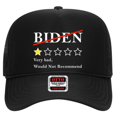 Funny 1 Star Anti Biden Very Bad Would Not Recommend Trucker Hat