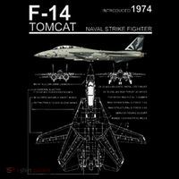 F 14 Tomcat Fighter Jet Diagram Graphic T-Shirt
