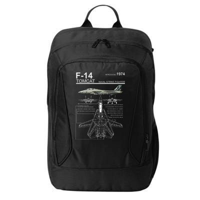 F 14 Tomcat Fighter Jet Diagram Graphic City Backpack