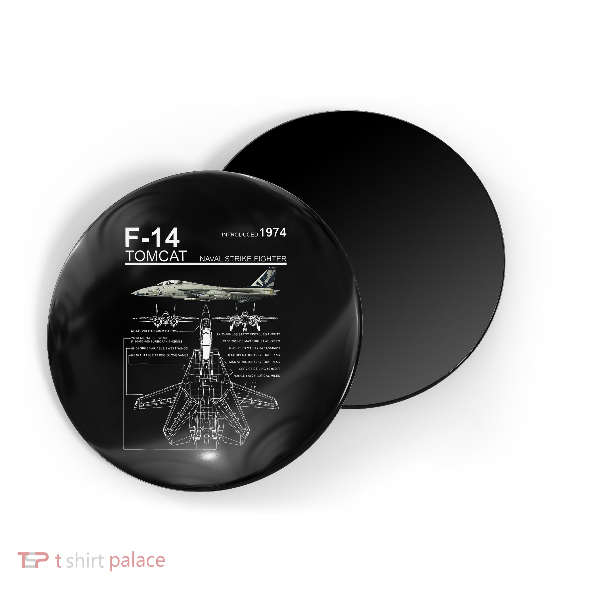 F 14 Tomcat Fighter Jet Diagram Graphic Magnet