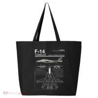 F 14 Tomcat Fighter Jet Diagram Graphic 25L Jumbo Tote