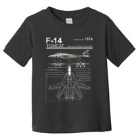 F 14 Tomcat Fighter Jet Diagram Graphic Toddler T-Shirt