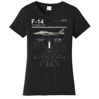 F 14 Tomcat Fighter Jet Diagram Graphic Women's T-Shirt