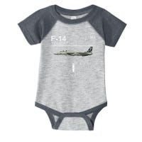 F 14 Tomcat Fighter Jet Diagram Graphic Infant Baby Jersey Bodysuit